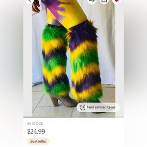 Mardi Gras leg warmers